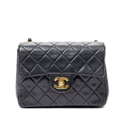 Chanel Mini Classic Lambskin Square Single Flap Crossbody Bag