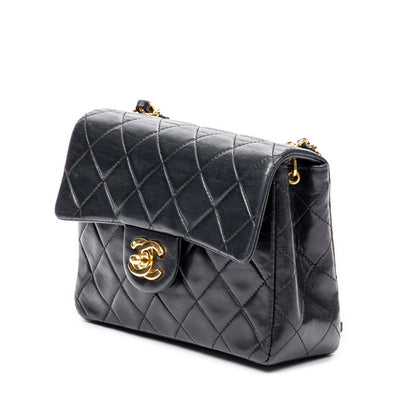 Chanel Mini Classic Lambskin Square Single Flap Crossbody Bag