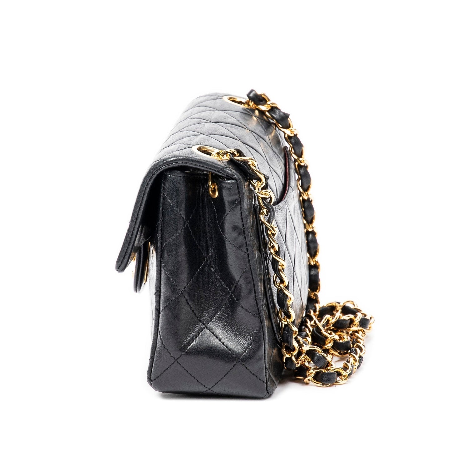 Chanel Mini Classic Lambskin Square Single Flap Crossbody Bag