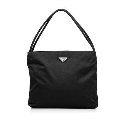 Prada Tessuto Shoulder Bag Black Nylon Canvas