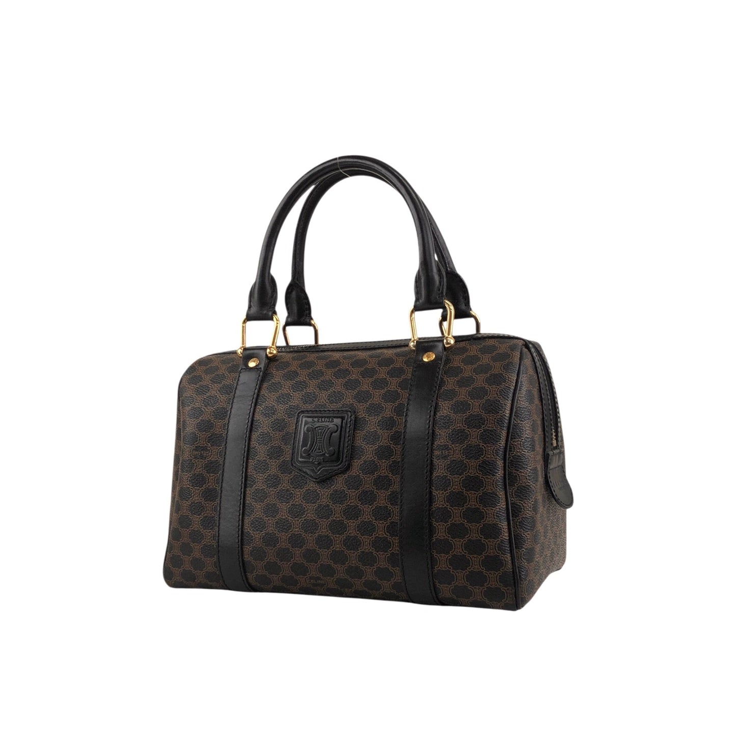 CELINE  Two-way Small  Boston bag Shoulder bag Black Vintage k7b5zs