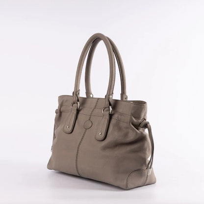 Tod's Grey Leather Restyling D Media Tote Bag