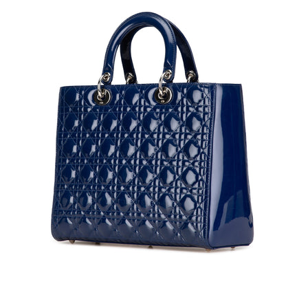 Large Patent Cannage Lady Dior