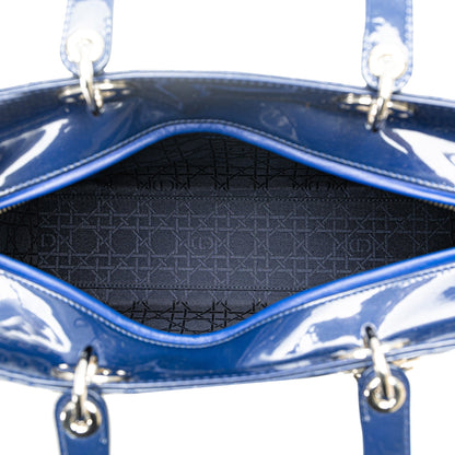 Large Patent Cannage Lady Dior