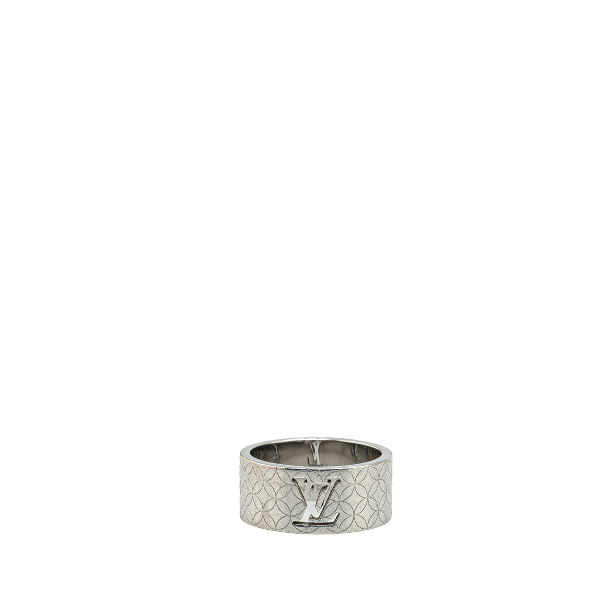Silver Louis Vuitton Stainless Steel Champs Elysees Ring S