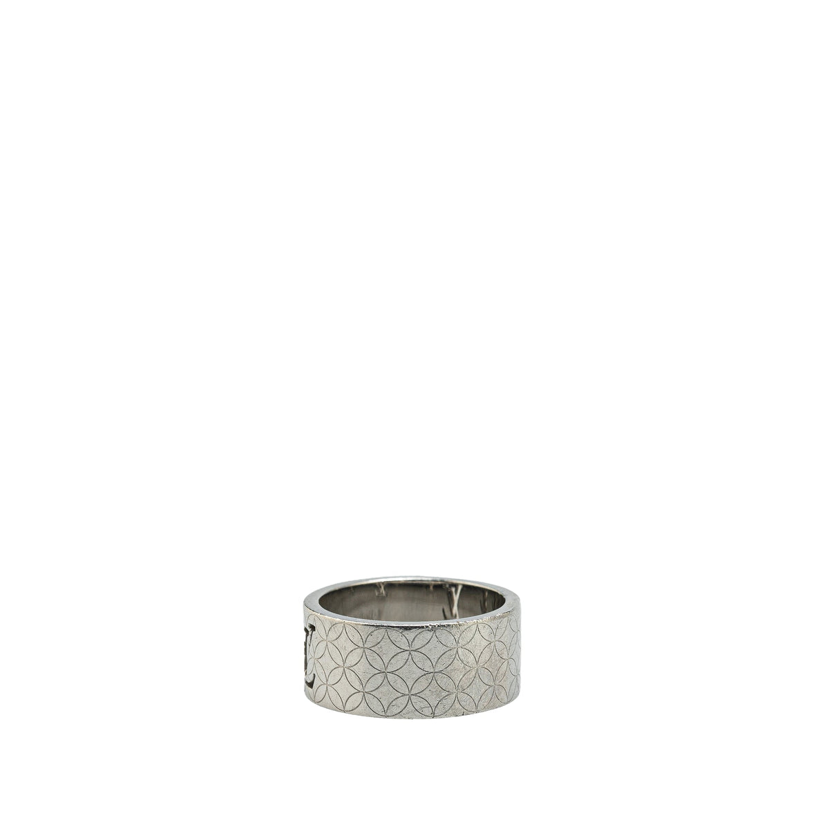 Silver Louis Vuitton Stainless Steel Champs Elysees Ring S