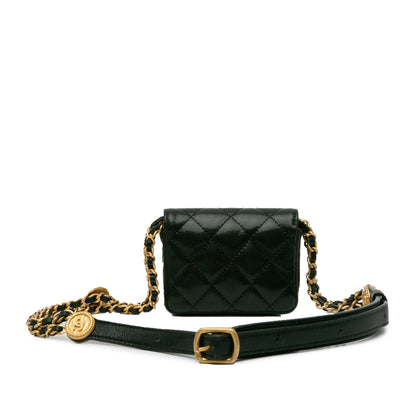 Chanel CC Caviar Twist Your Buttons New Belt Bag Black