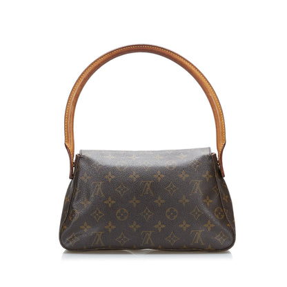 LOUIS VUITTON Monogram Looping Mini Brown
