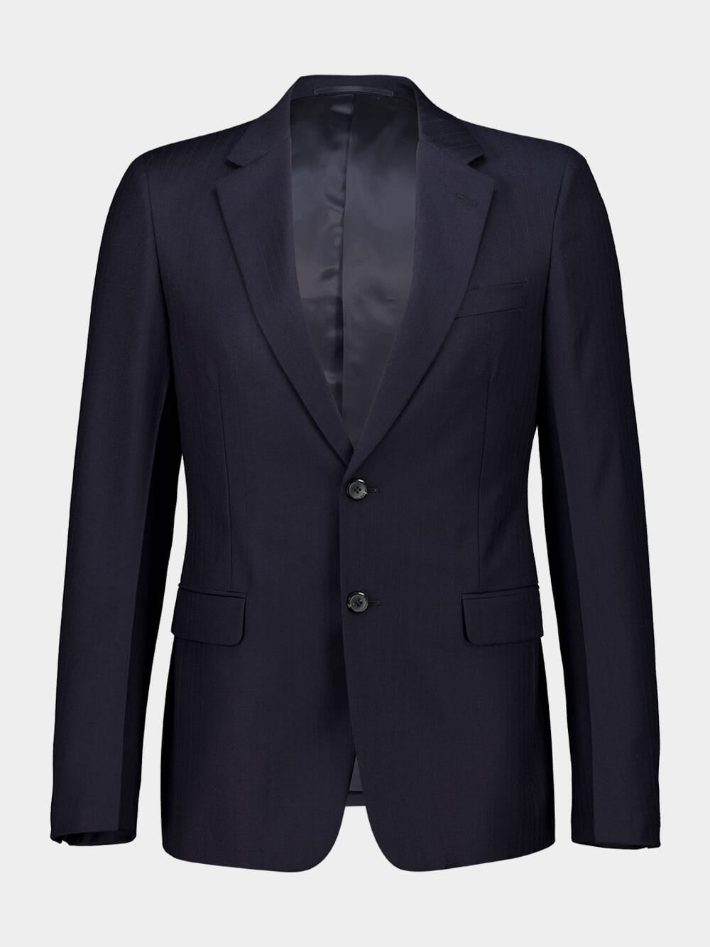 Navy Wool-Cashmere Slim Suit