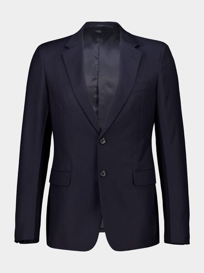 Navy Wool-Cashmere Slim Suit