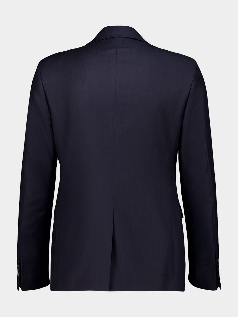 Navy Wool-Cashmere Slim Suit