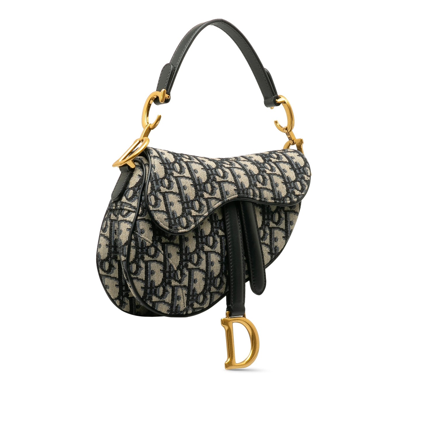 Mini Oblique Canvas Saddle Bag