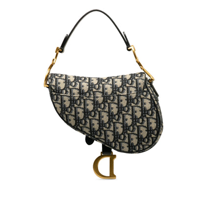 Mini Oblique Canvas Saddle Bag