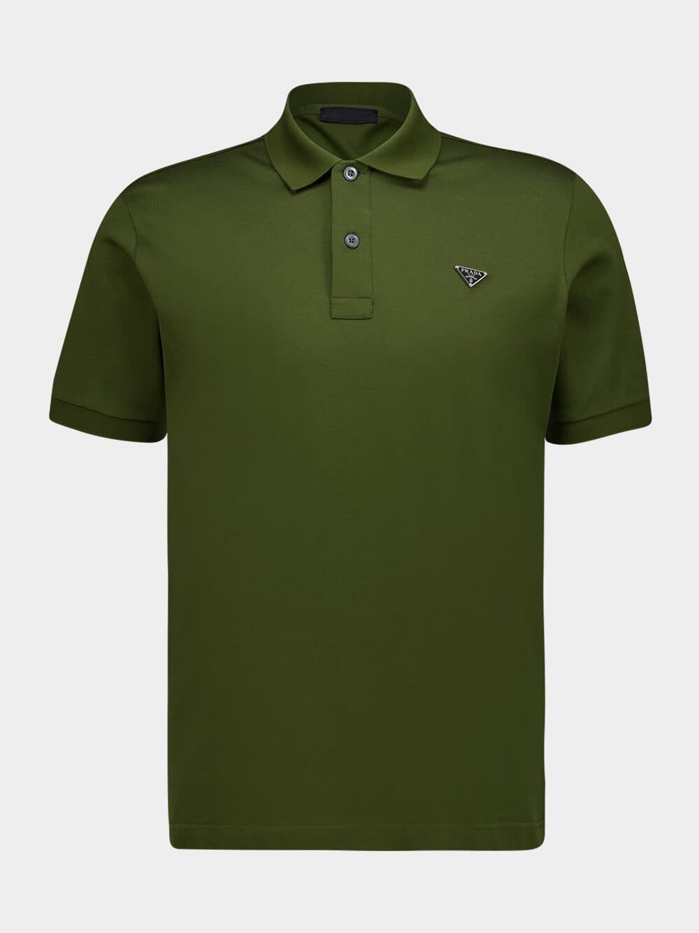 Military Green Cotton Piqué Polo Shirt