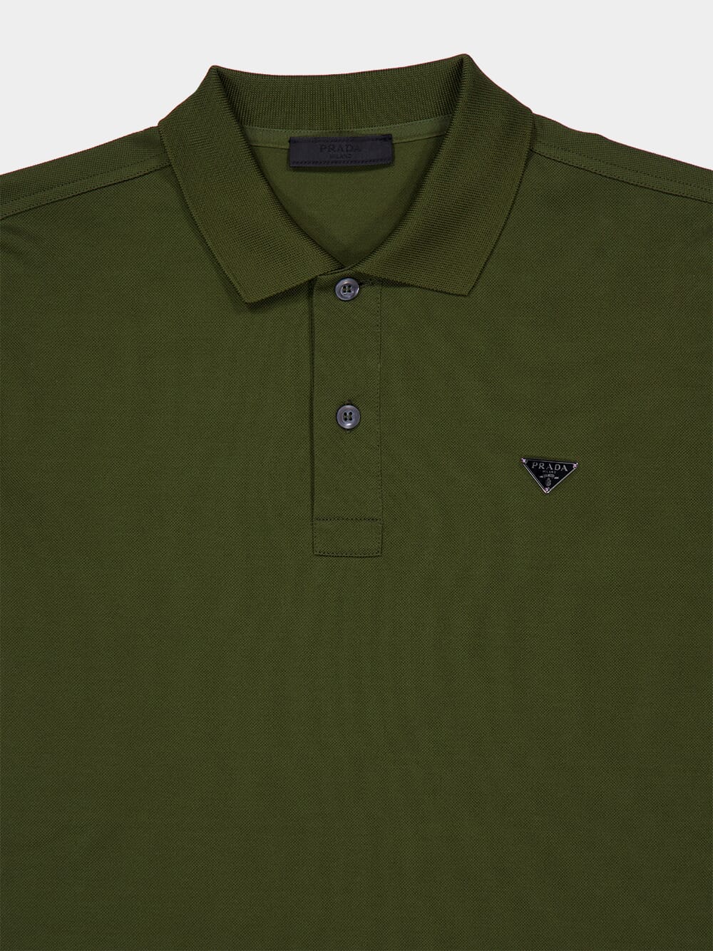Military Green Cotton Piqué Polo Shirt