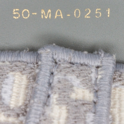 Oblique Embroidered Canvas Saddle Bag