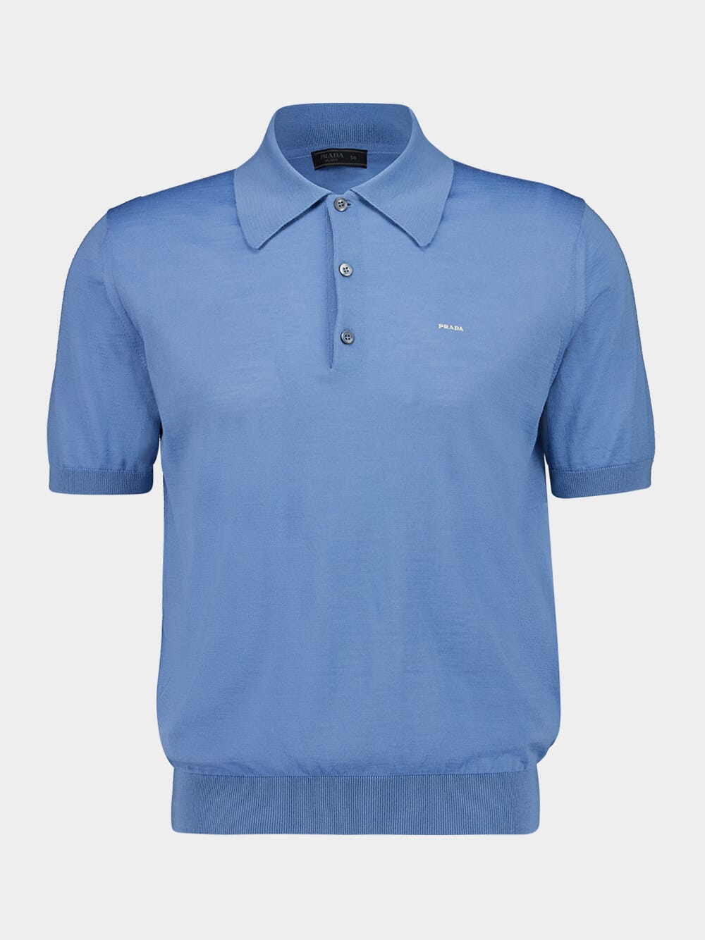 Superfine Wool Blue Polo Shirt