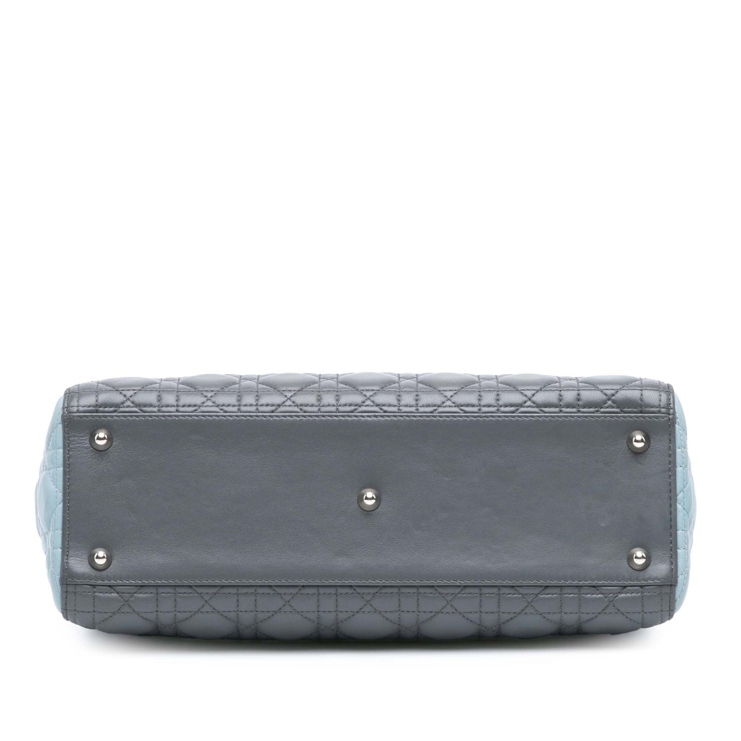Large Bicolor Lambskin Cannage Lady Dior