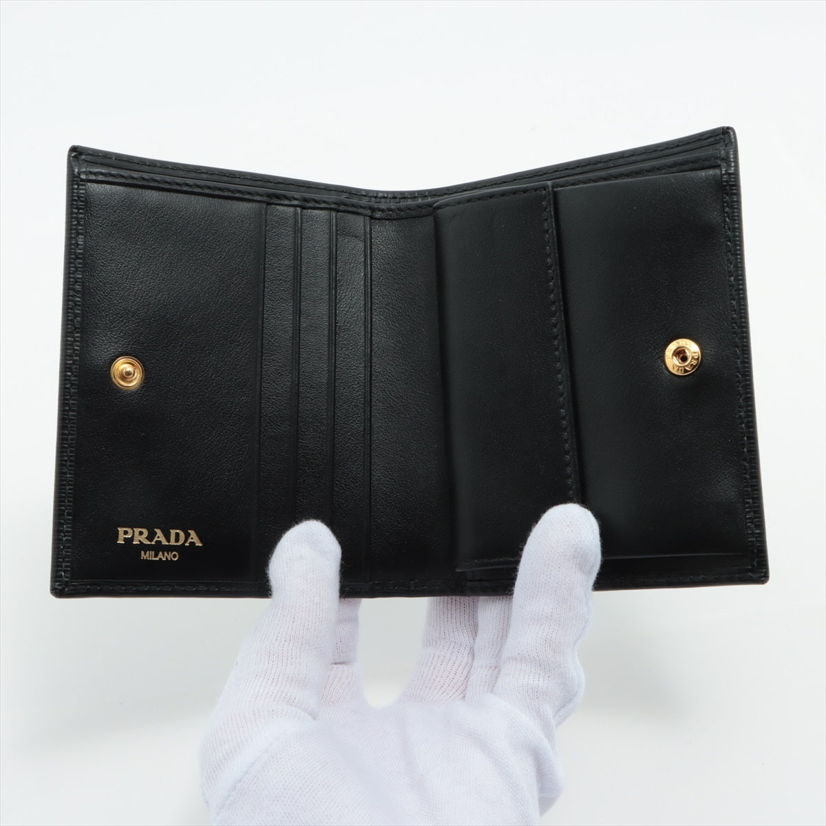 Prada Nero Small Vitello Move Leather Wallet [Clearance Sale]