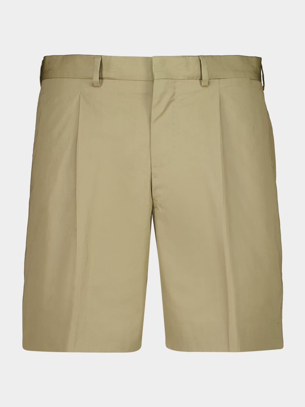 Beige Cotton Bermuda Shorts