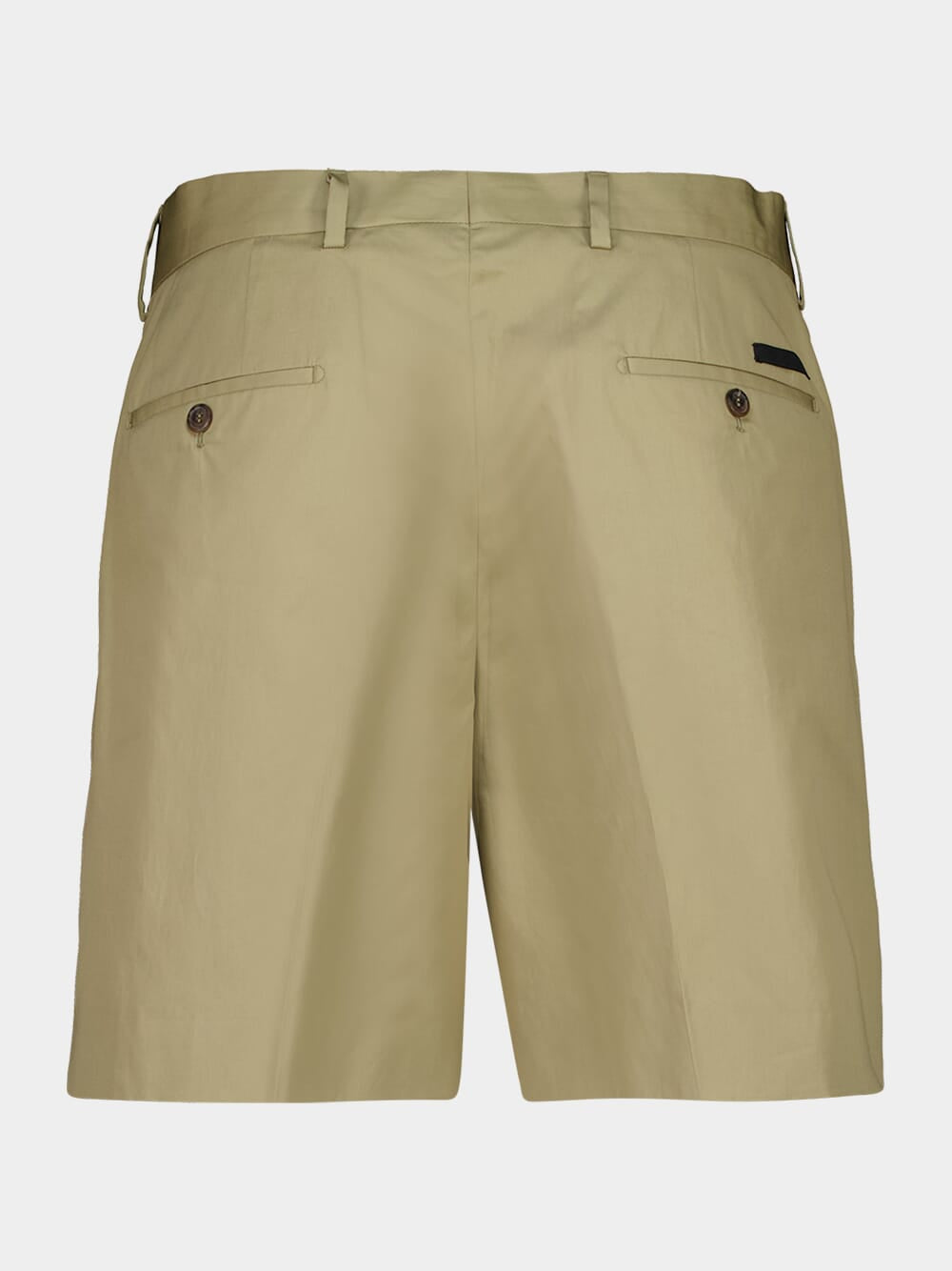 Beige Cotton Bermuda Shorts