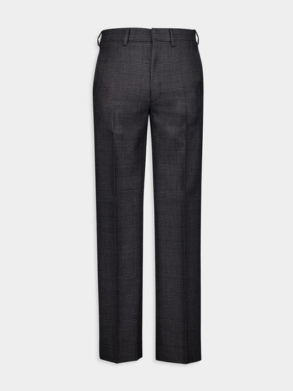 Prince of Wales Check Wool Trousers