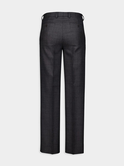 Prince of Wales Check Wool Trousers
