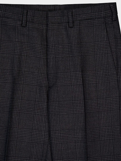 Prince of Wales Check Wool Trousers