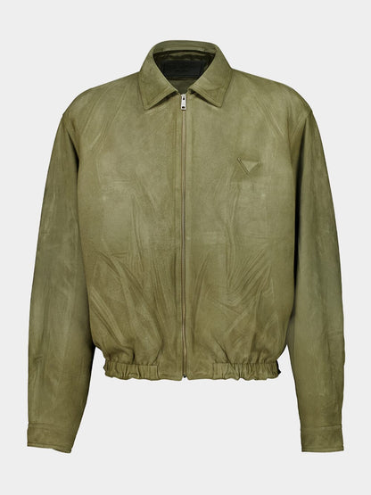 Salvia Green Leather Jacket