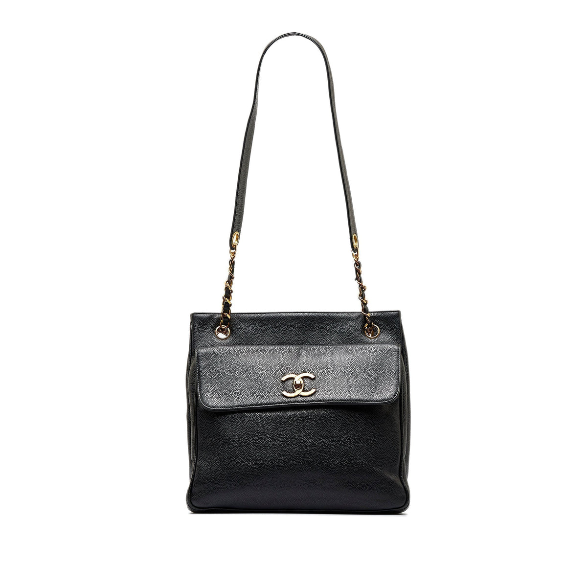 Chanel CC Caviar Leather Shoulder Bag