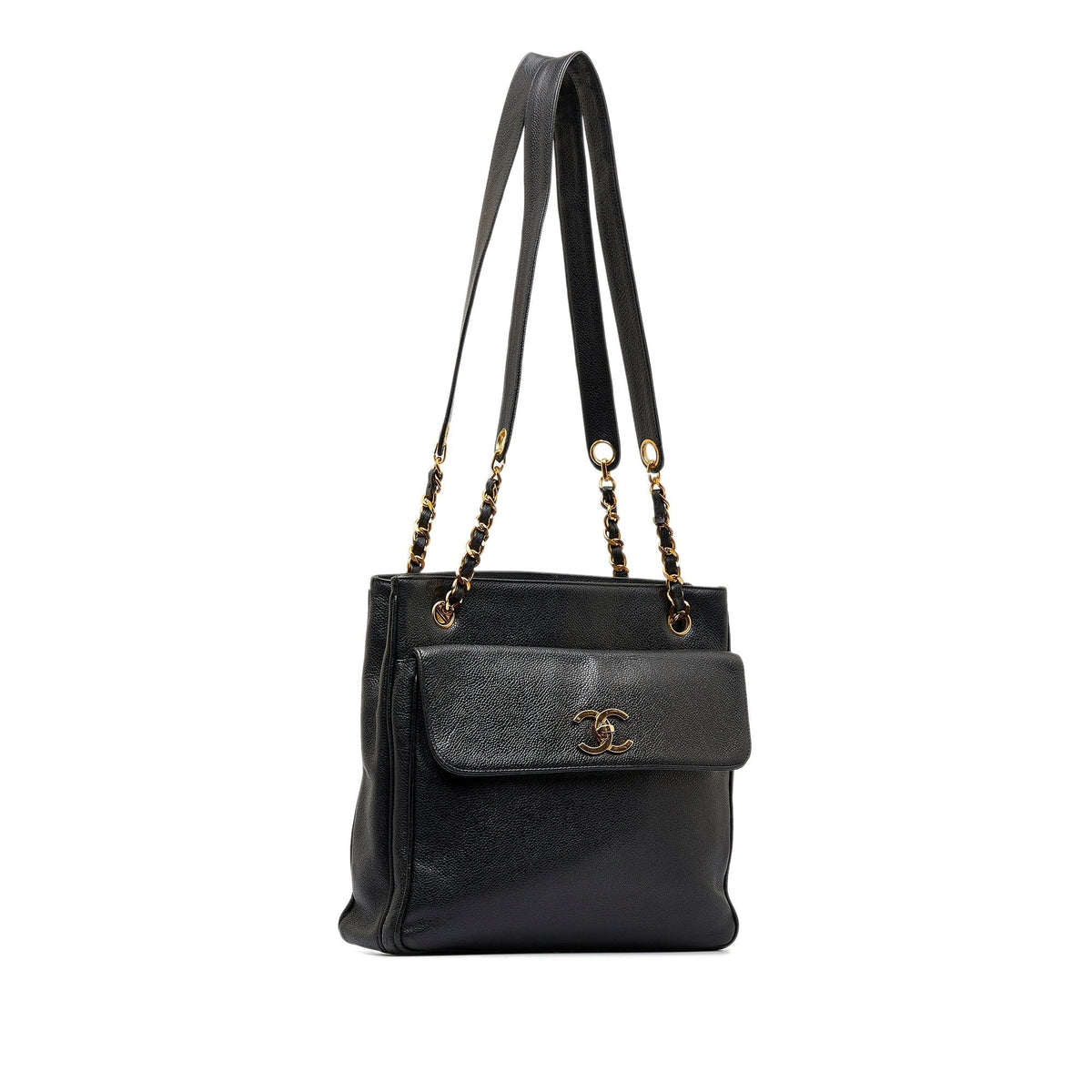 Chanel CC Caviar Leather Shoulder Bag