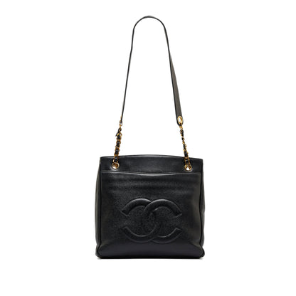 Chanel CC Caviar Leather Shoulder Bag