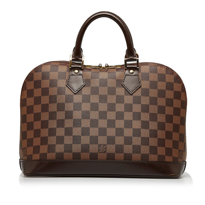 LOUIS VUITTON Damier Ebene Alma PM Handbag