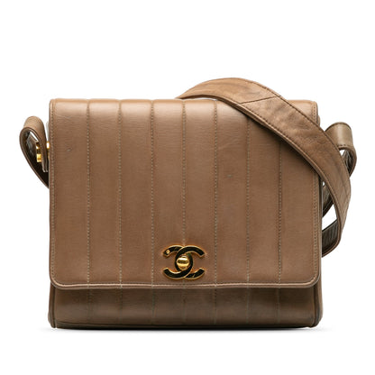 CHANEL Quilted Lambskin Mademoiselle Crossbody Crossbody Bag