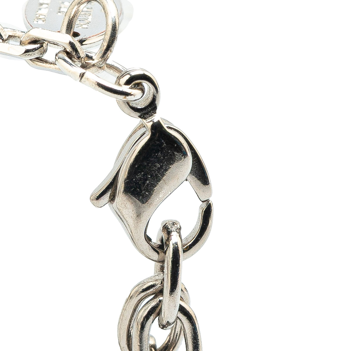 Silver Louis Vuitton Silver Plated Crystal Gamble Station Bracelet
