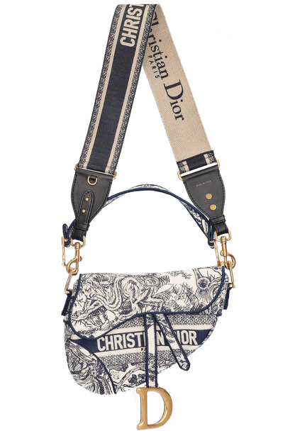 CHRISTIAN DIOR Saddle Bag Toile de Jouy