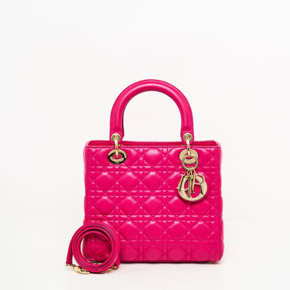 LADY DIOR MEDIUM IN FUCHSIA