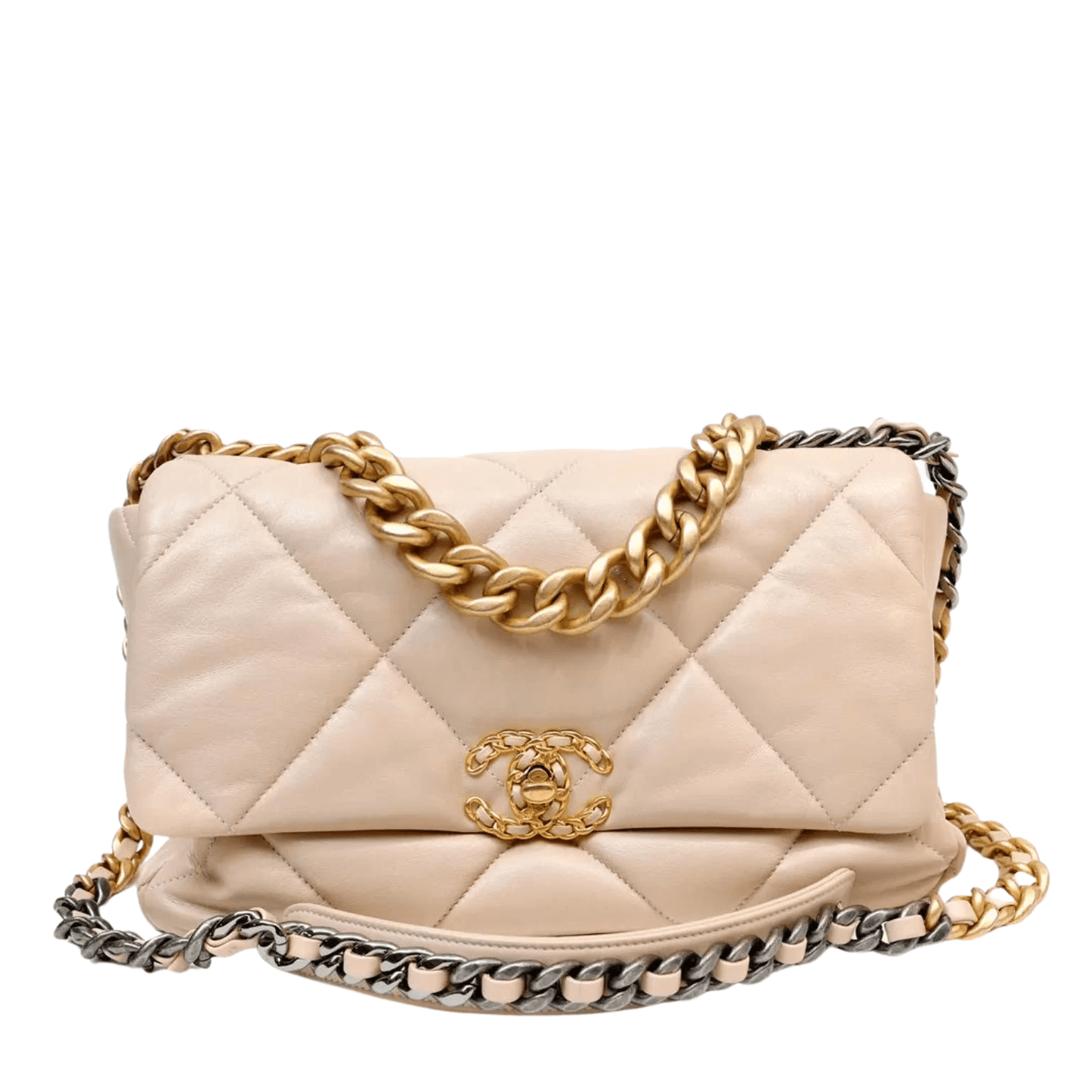Chanel Beige 19 Bag w/ Mixed Metal Hardware