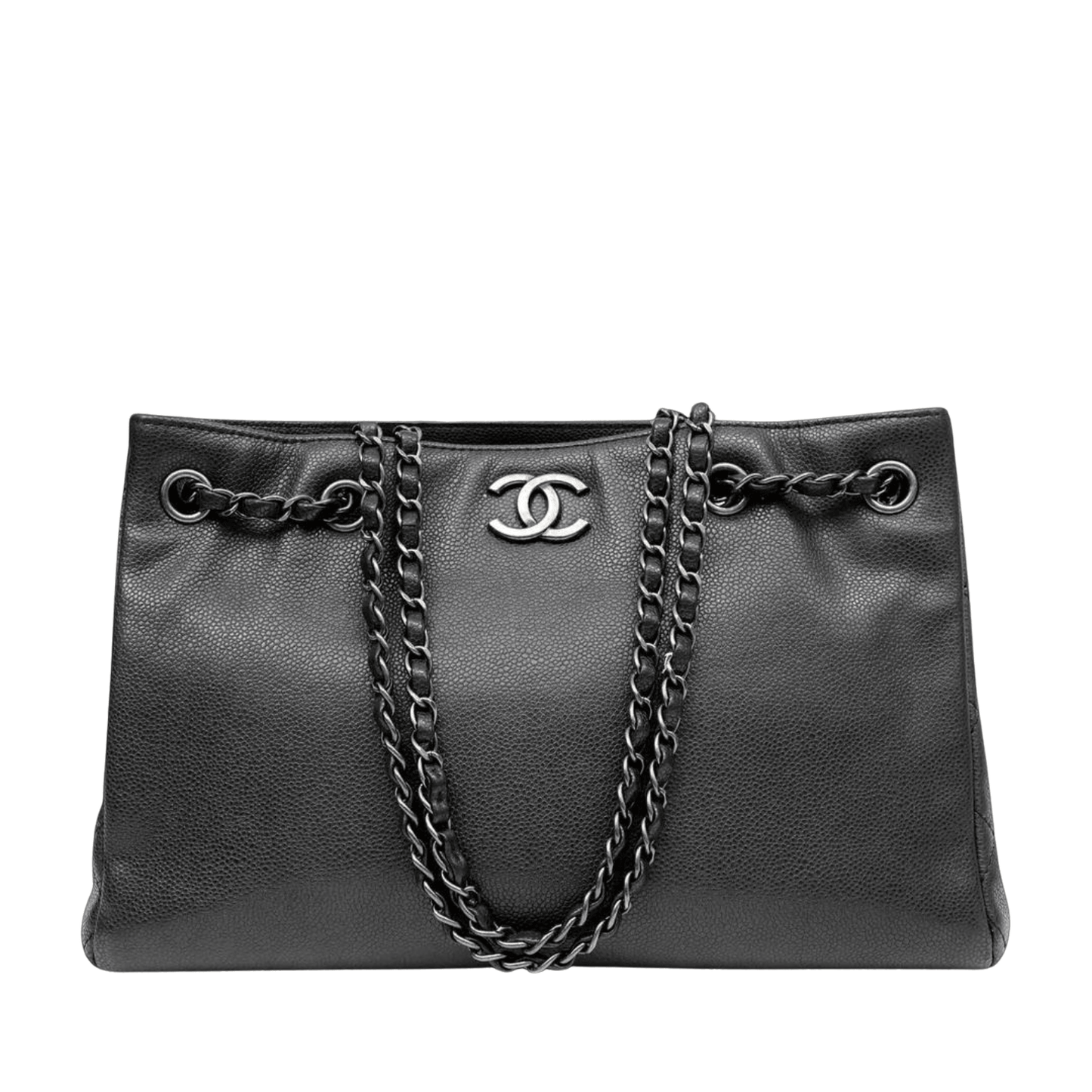 Chanel Slate Gray Tote w/ Gunmetal Hardware