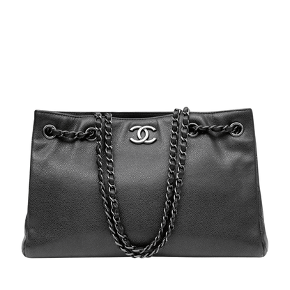 Chanel Slate Gray Tote w/ Gunmetal Hardware
