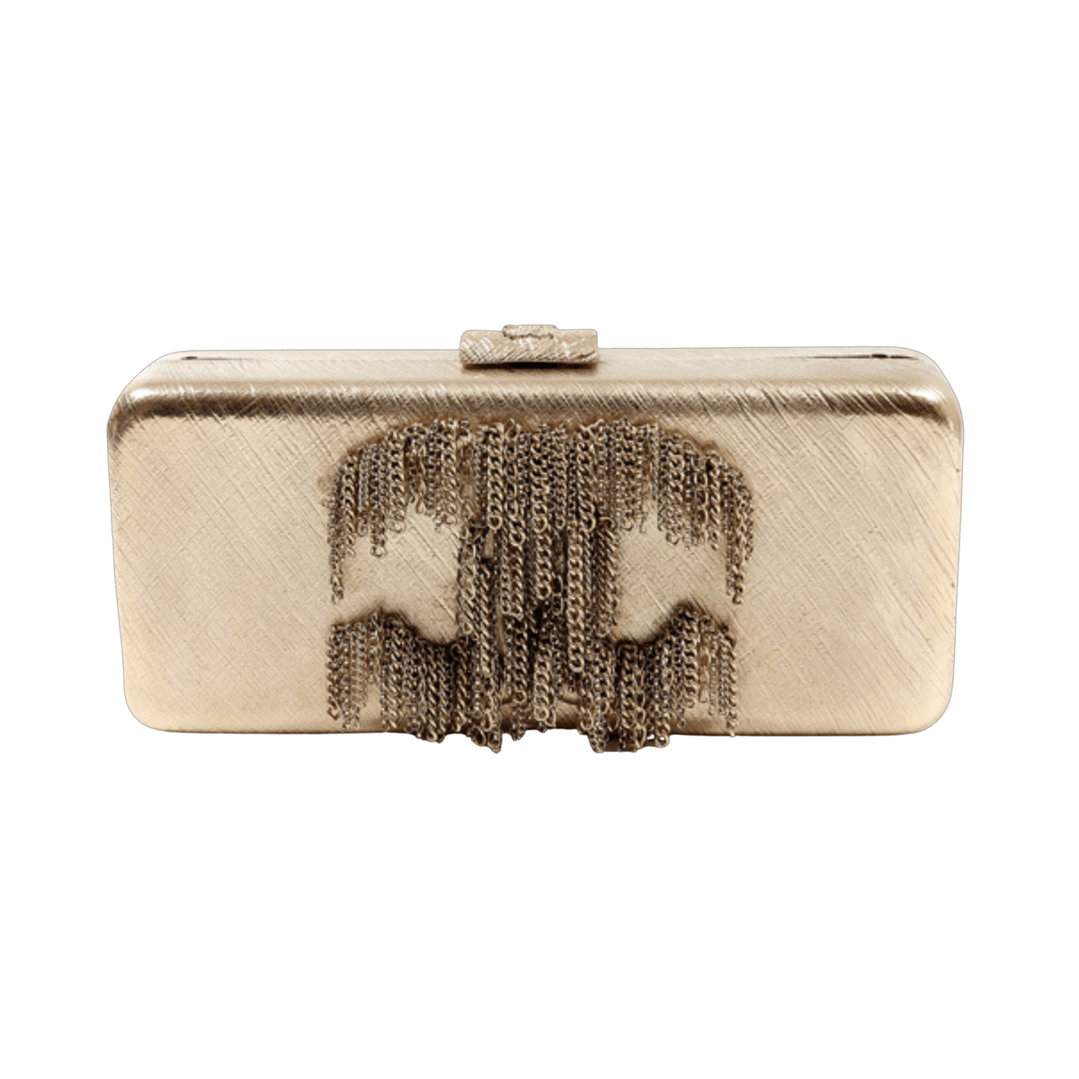 Chanel Gold CC Dripping Chains Box Clutch
