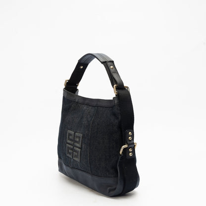Givenchy 4G Denim Leather Hobo Bag