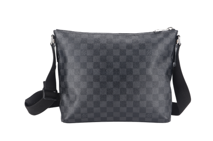 LOUIS VUITTON MICK MM MESSENGER BAG (N41106) DAMIER GRAPHITE SILVER HARDWARE WITH DUST COVER