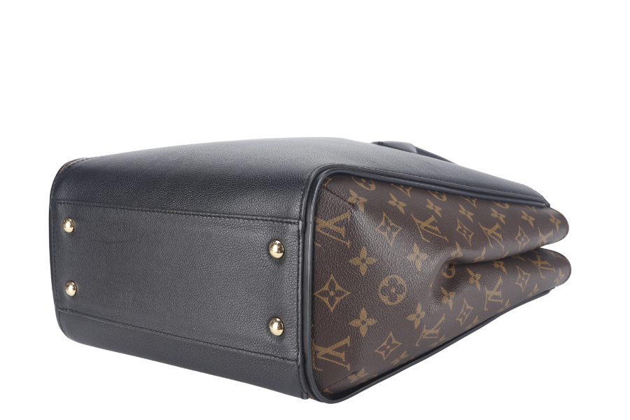 LOUIS VUITTON KIMONO MM TOTE BAG (M40460) MONOGRAM CANVAS BLACK LEATHER TRIM GOLD HARDWARE NO DUST COVER