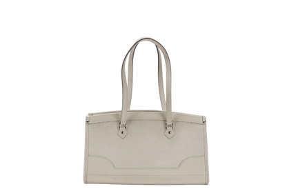 LOUIS VUITTON MADEILENE PM (M5933J) WHITE EPI LEATHER TOTE BAG SILVER HARDWARE WITH DUST COVER