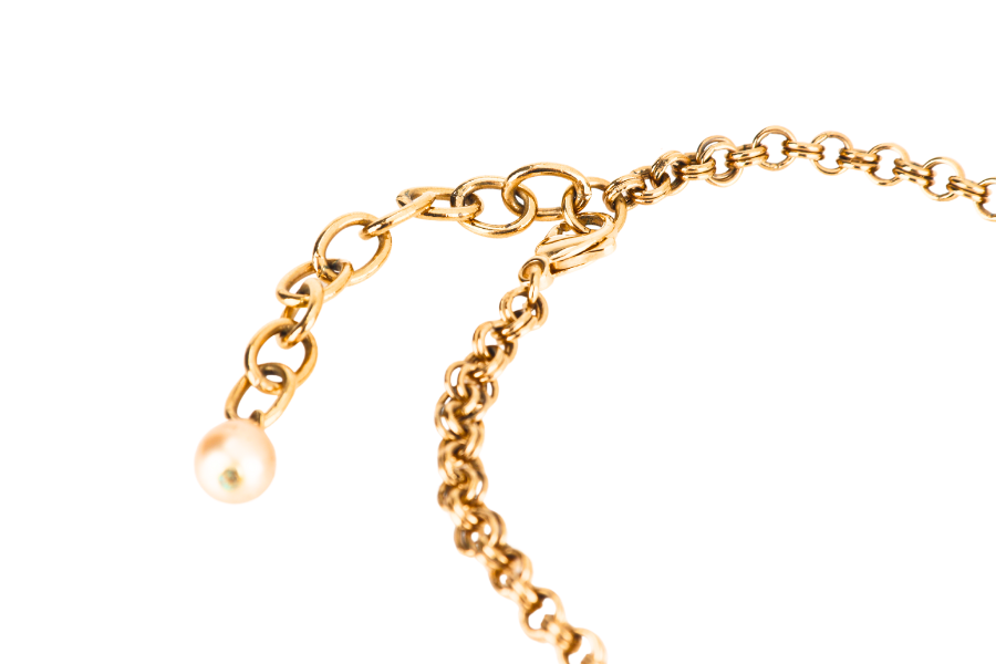 CHANEL NECKLACE WITH CAMELLIA FLOWER, WITH BOX
