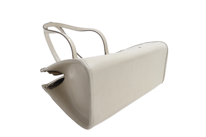 LOUIS VUITTON MADEILENE PM (M5933J) WHITE EPI LEATHER TOTE BAG SILVER HARDWARE WITH DUST COVER