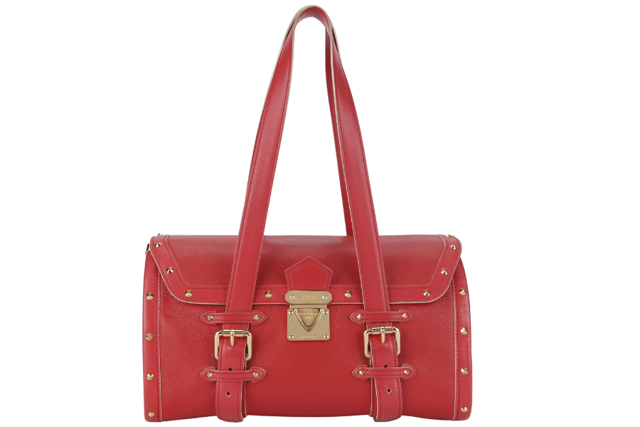LOUIS VUITTON SUHALI L'EPANOUI GM GERANIUM RED LEATHER GOLD HARDWARE