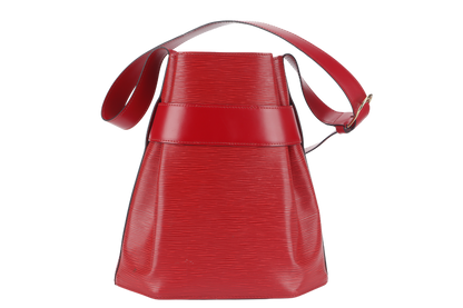 LOUIS VUITTON SAC D'EPAULE SHOULDER BAG (M80193) RED EPI LEATHER GOLD HARDWARE NO DUST COVER
