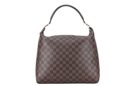 LOUIS VUITTON PORTOBELLO PM (N41184) DAMIER EBENE CANVAS HOBO BAG GOLD HARDWARE NO DUST COVER